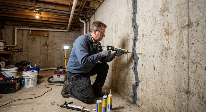 Basement Crack Repair in Napa County, CA