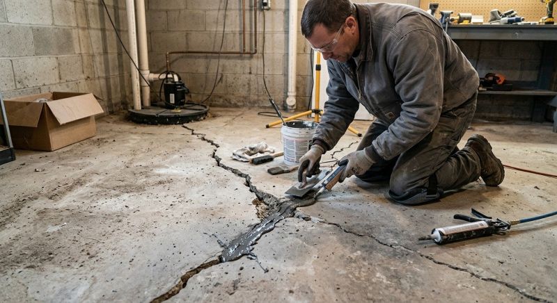 Cracked Basement Floor Repair in Napa County, CA