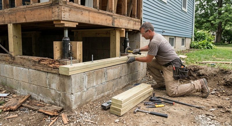 Sinking Foundation Repair in Angwin, CA