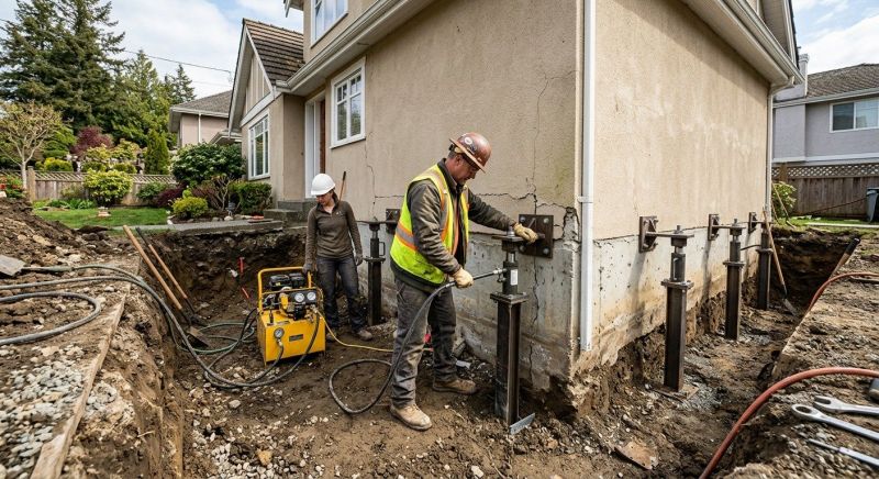 Sinking Foundation Repair in Penngrove, CA